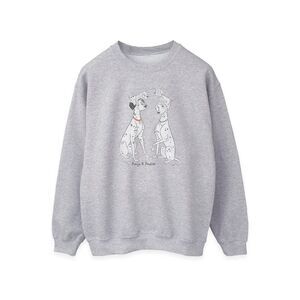 101 Dalmatians Womens/Ladies Pongo And Perdita Heather Sweatshirt / Heather Grey